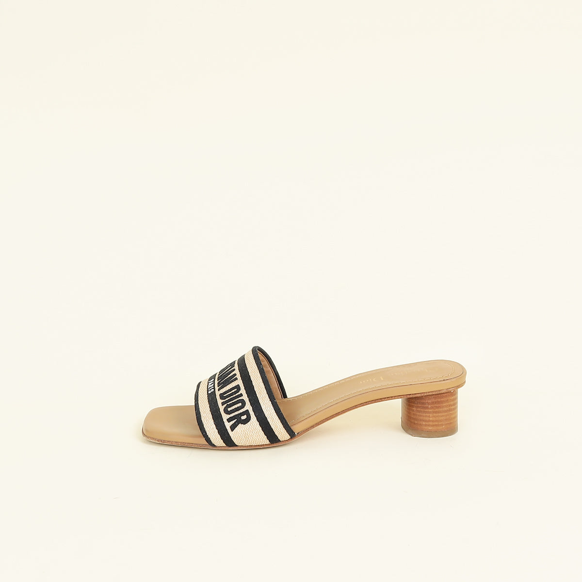Christian Dior Bicolor Dway Heeled Slide Mules 39