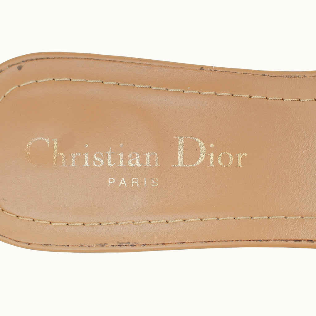 Christian Dior Bicolor Dway Heeled Slide Mules 39