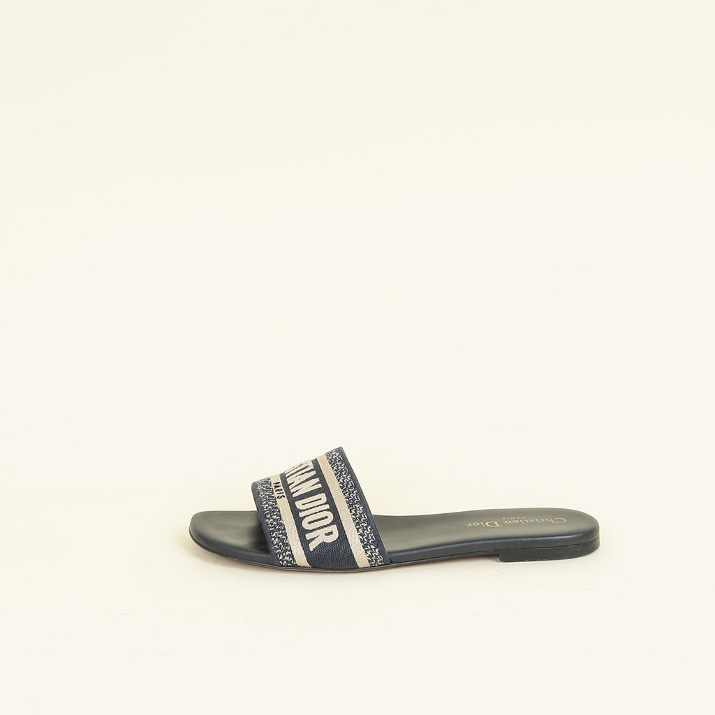 Christian Dior Navy Blue Dway Sandal 39