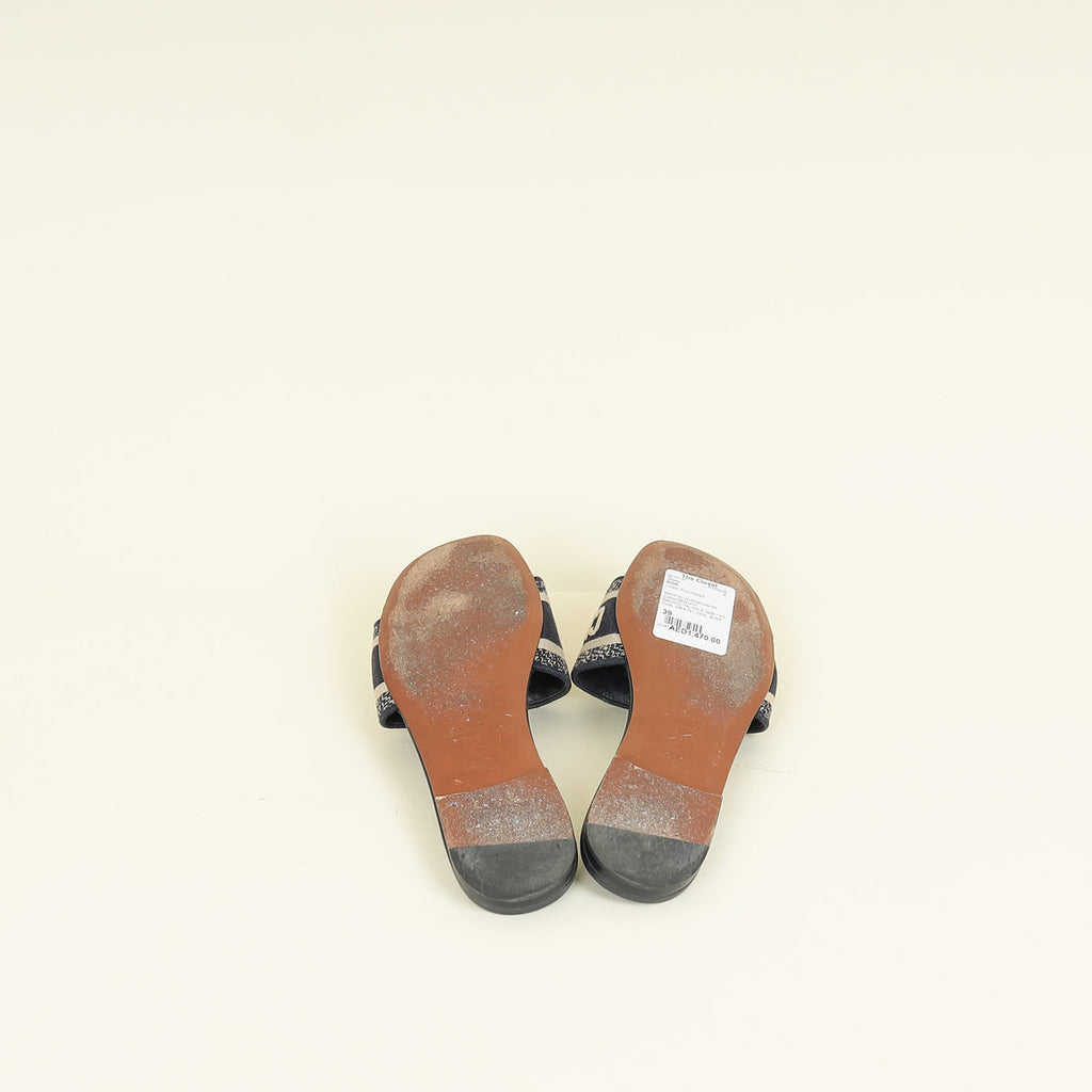 Christian Dior Navy Blue Dway Sandal 39