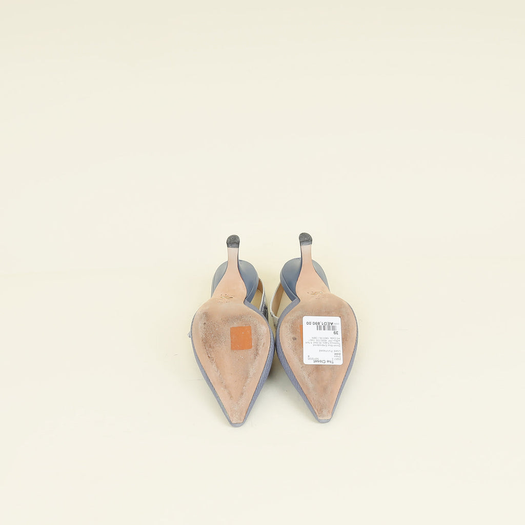 Christian Dior  Denim Blue J'Adior Slingback Pump 39
