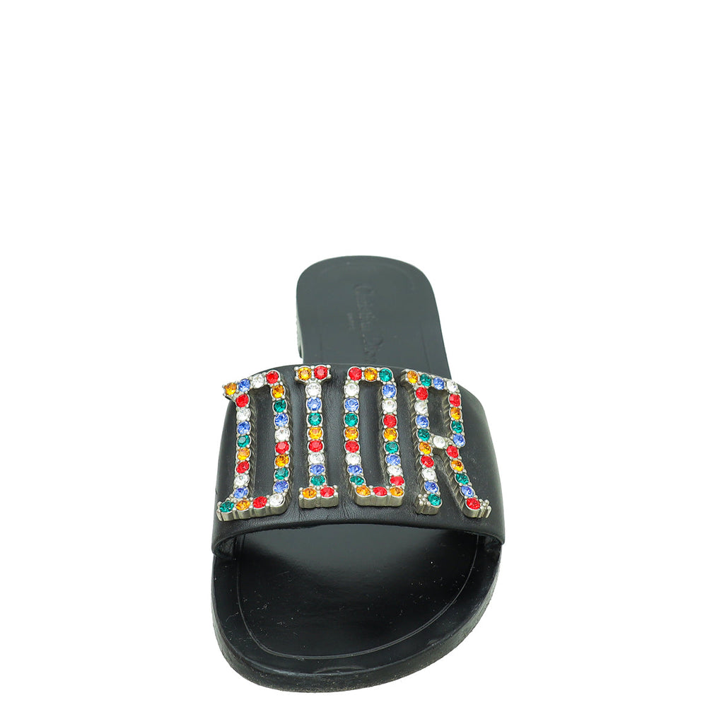 Christian Dior Black Dio(r)evolution Slide Sandals 39