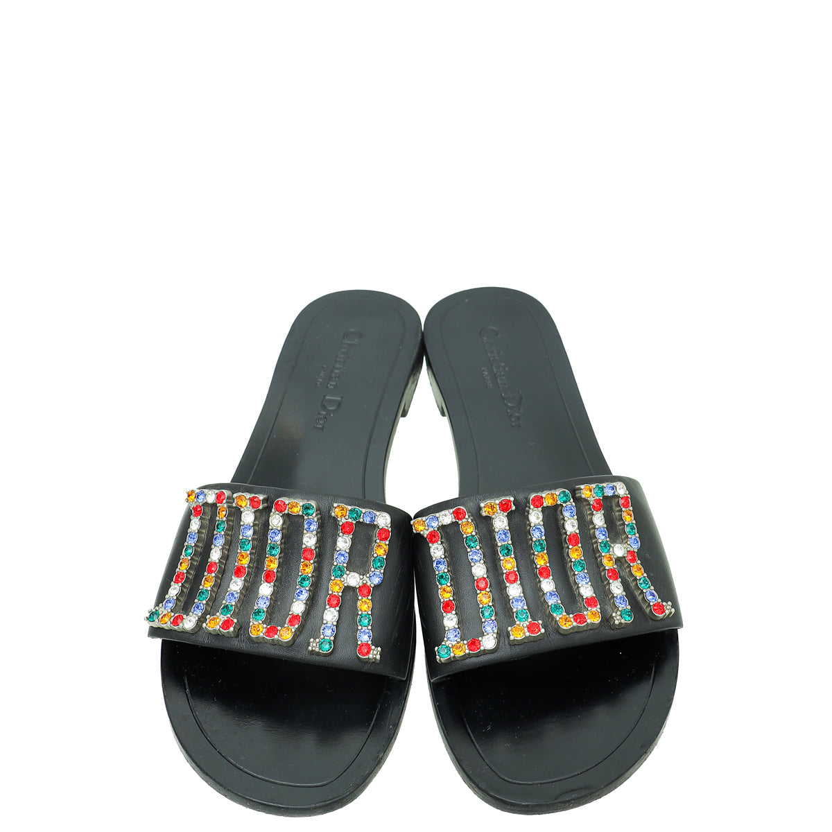 Christian Dior Black Dio(r)evolution Slide Sandals 39