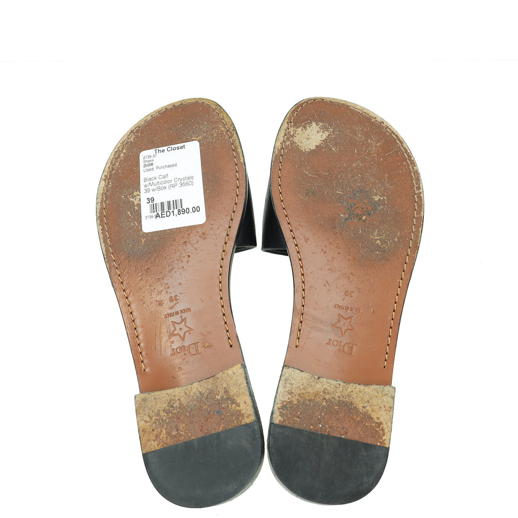 Christian Dior Black Dio(r)evolution Slide Sandals 39