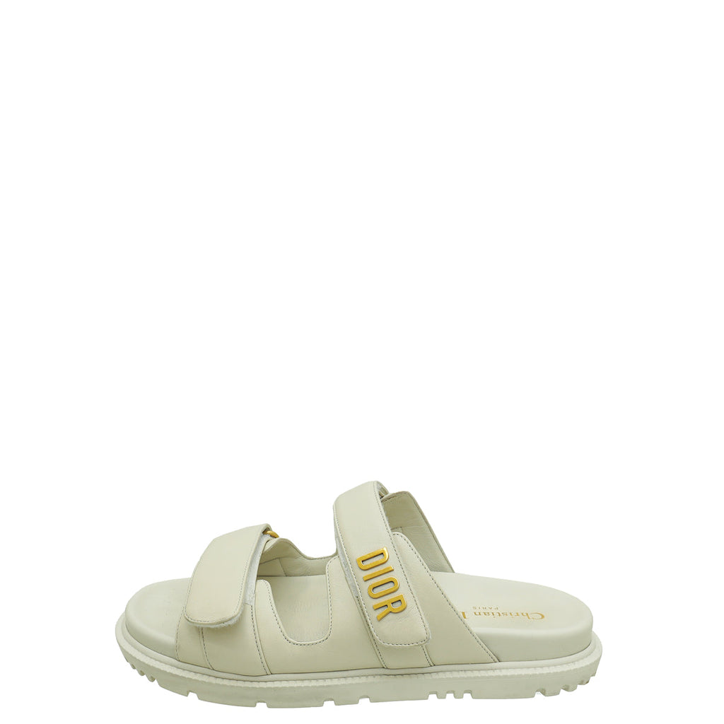 Christian Dior Cream Dioract Sandal 39
