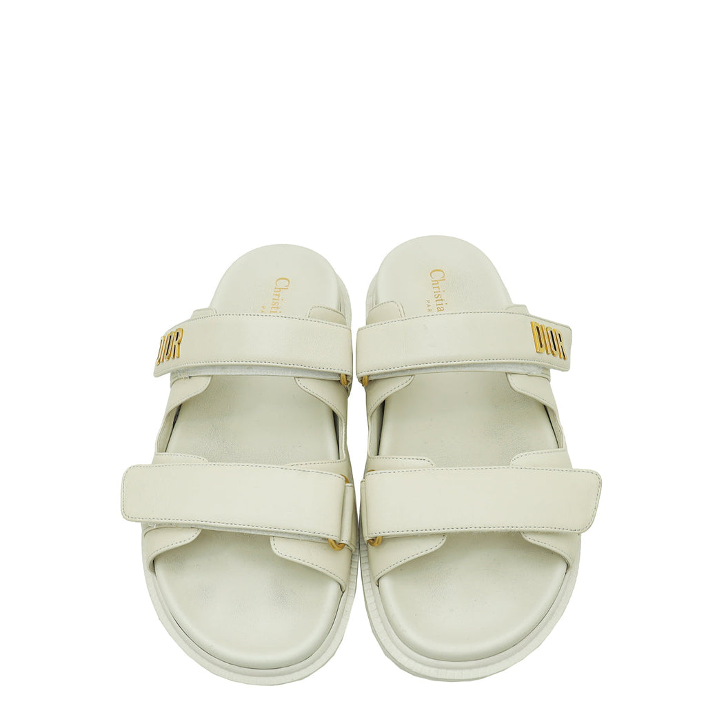 Christian Dior Cream Dioract Sandal 39