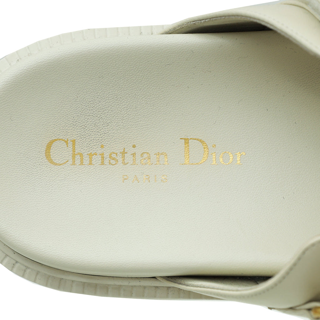 Christian Dior Cream Dioract Sandal 39