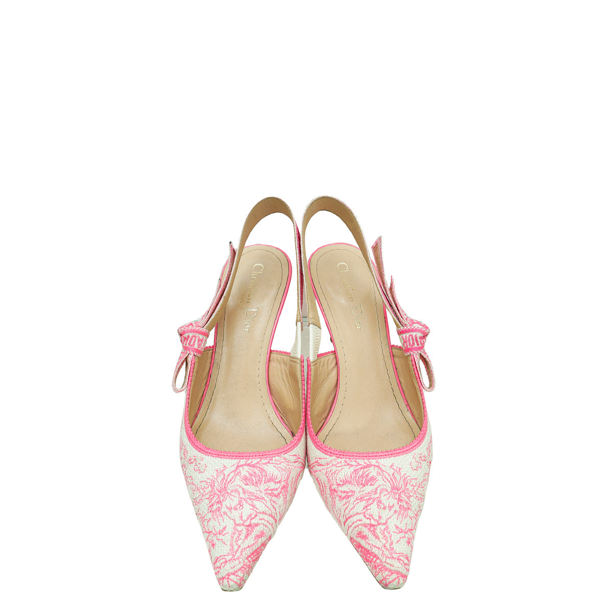 Christian Dior Bicolor Embroidered J'Adior Slingback Pump 39