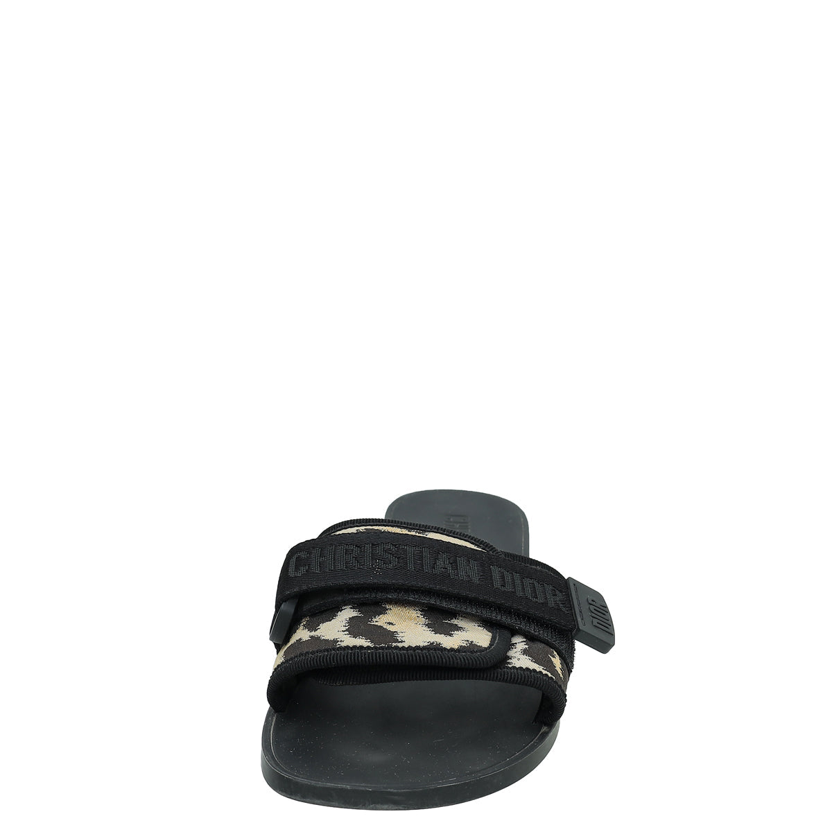 Christian Dior Bicolor Leopard Print Dio(r)evolution Flat Sandal 39