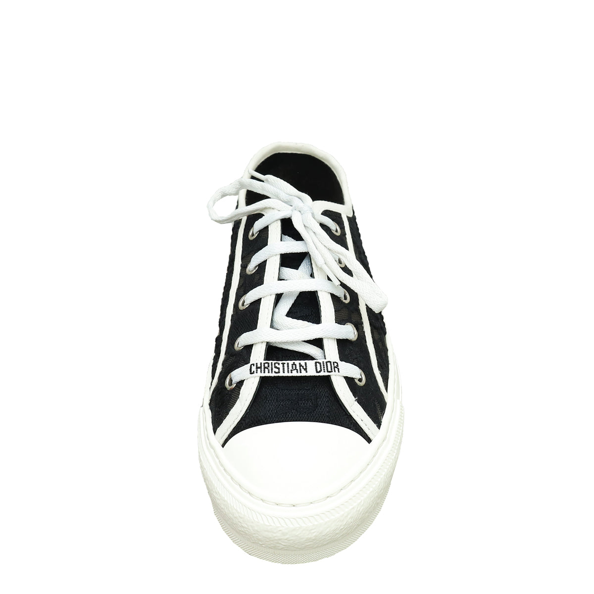 Christian Dior Black Macrame Embroidered Walk N' Dior Sneakers 40.5