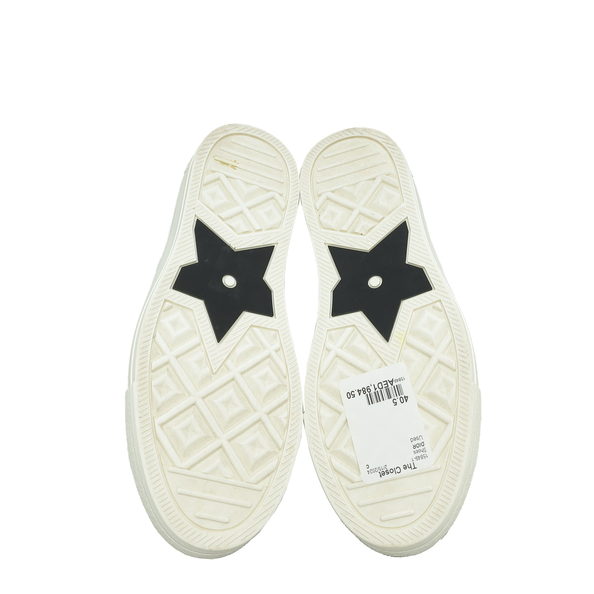 Christian Dior Black Macrame Embroidered Walk N' Dior Sneakers 40.5