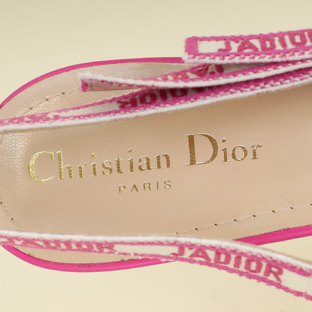 Christian Dior Rani Pink J'adior Slingback Pumps 41.5