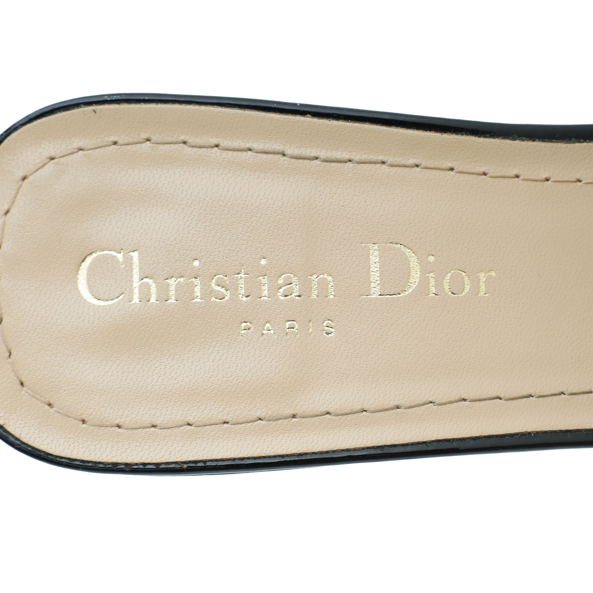 Christian Dior Black Or C'est Dior Heeled Slide 40