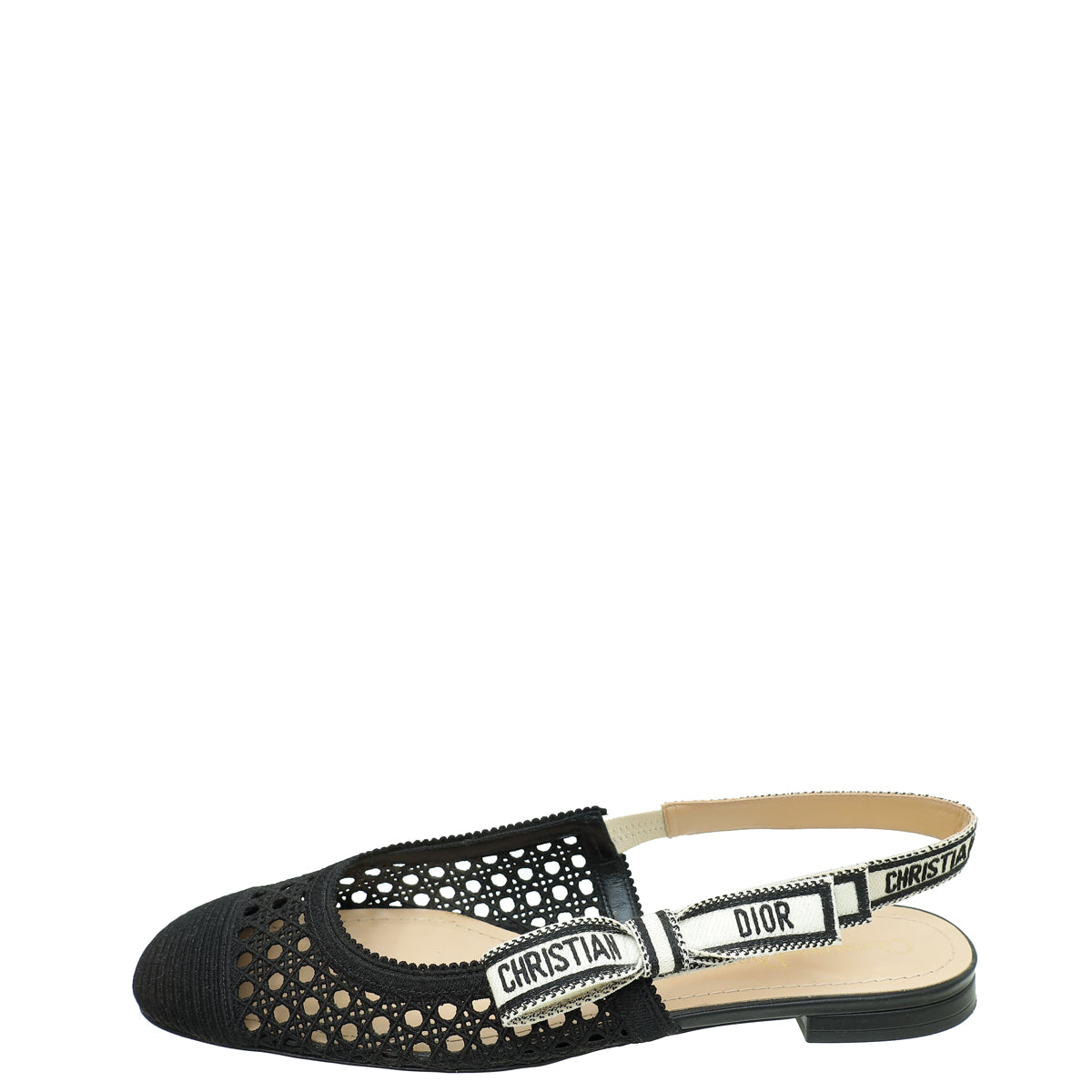 Christian Dior Black & Moi Slingback Flats 40