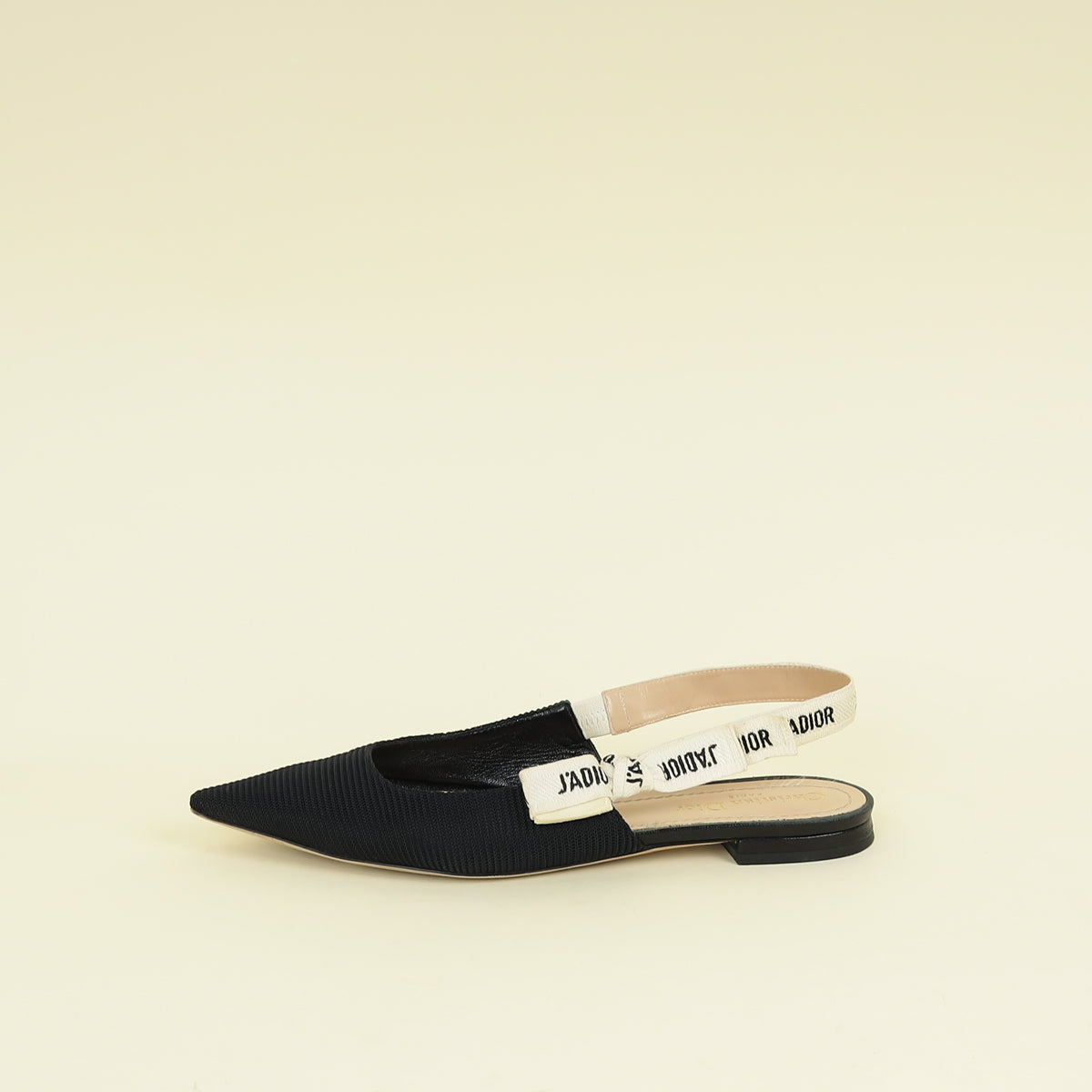 Christian Dior Black J'Adior Flat Slingback 40