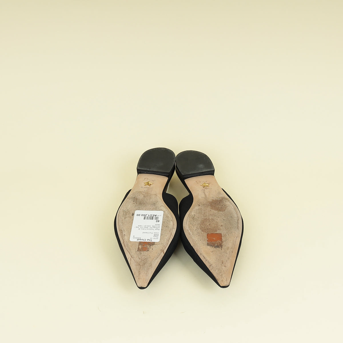 Christian Dior Black J'Adior Flat Slingback 40