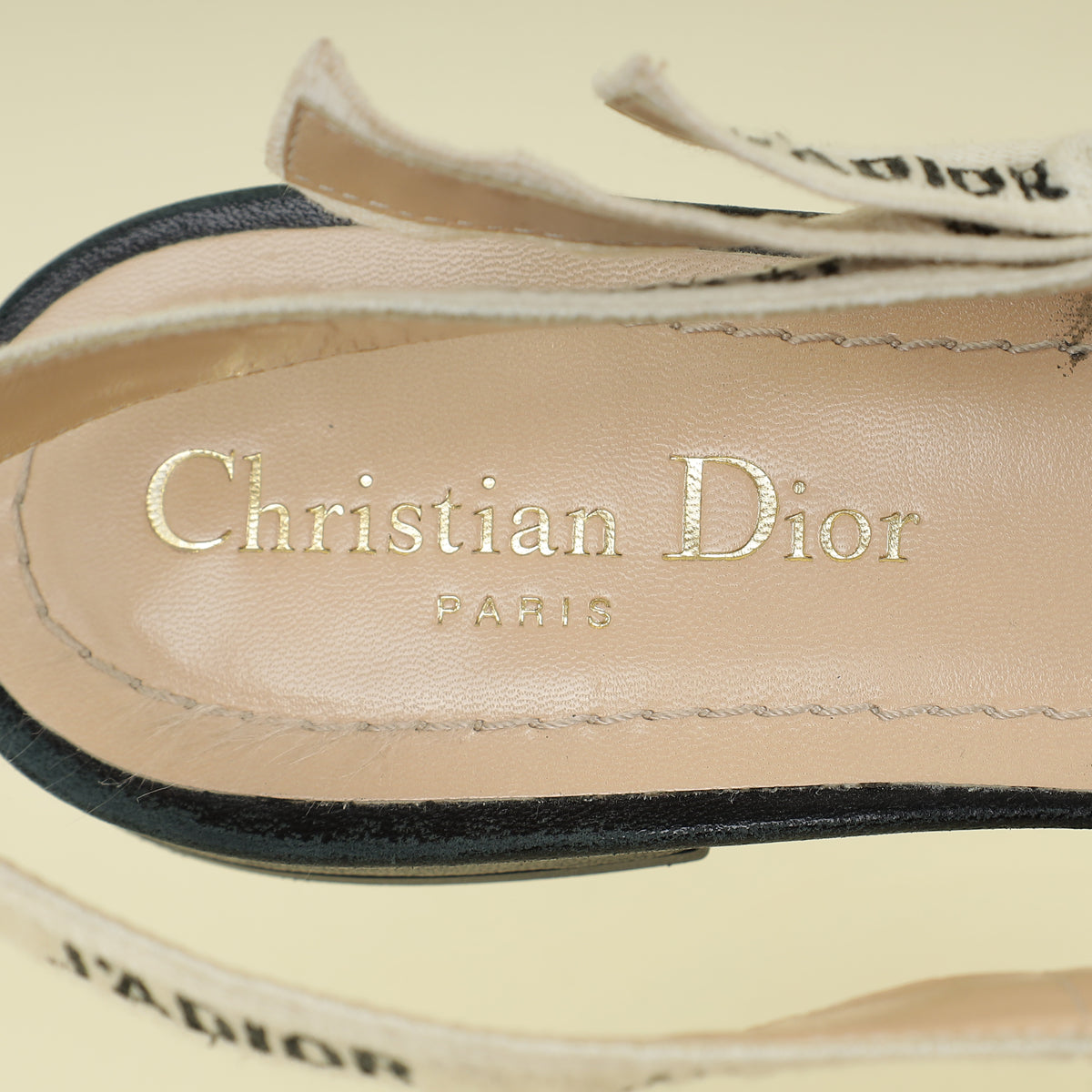 Christian Dior Black J'Adior Flat Slingback 40