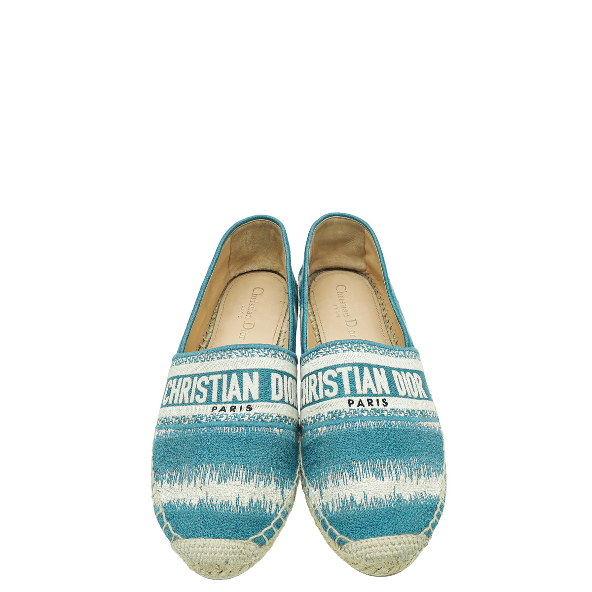 Christian Dior Light Blue D-Stripes Granville Espadrille 40