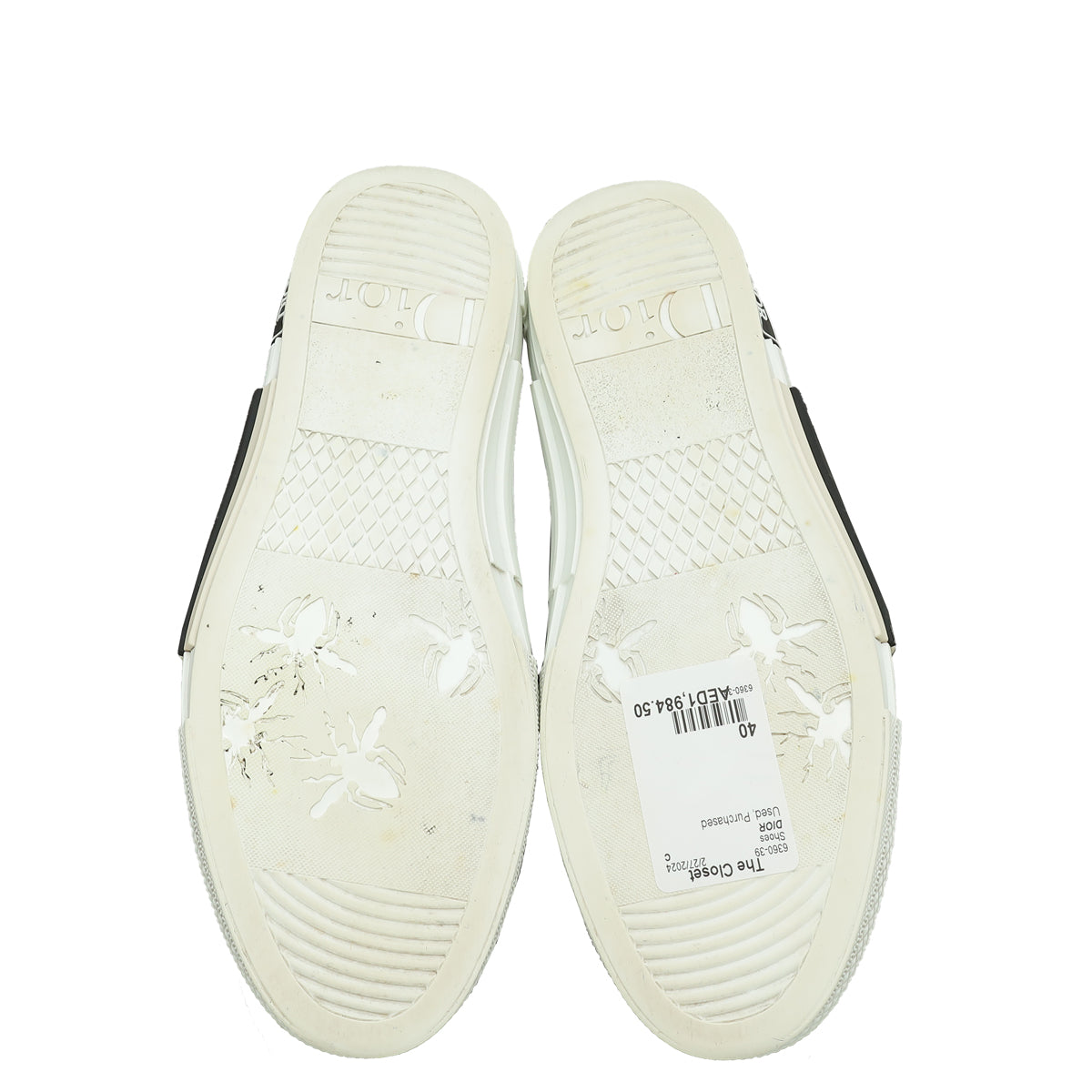Christian Dior Bicolor Oblique B23 Low Top Sneaker 40