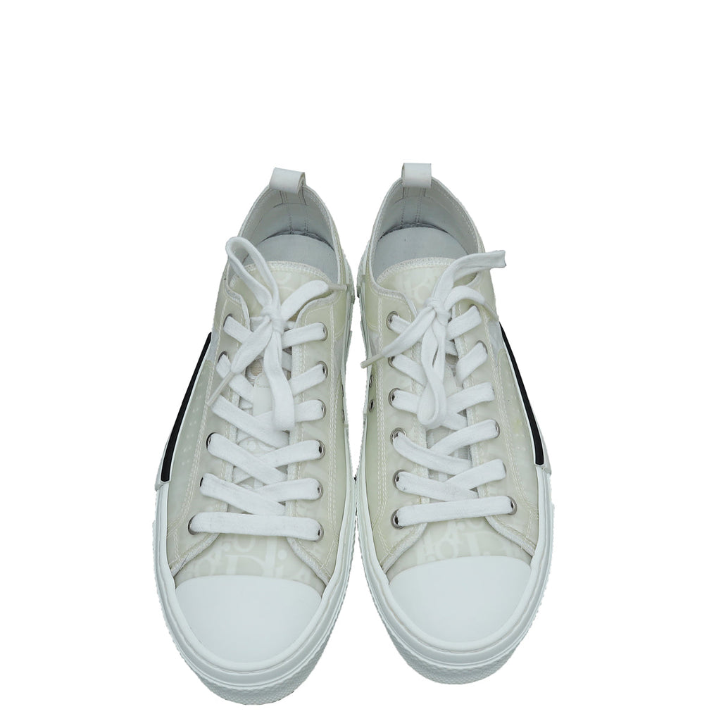 Christian Dior White Oblique B23 Low Top Sneaker 41