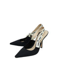 Christian Dior Black J'adior Technical Fabric Slingback Pump 41
