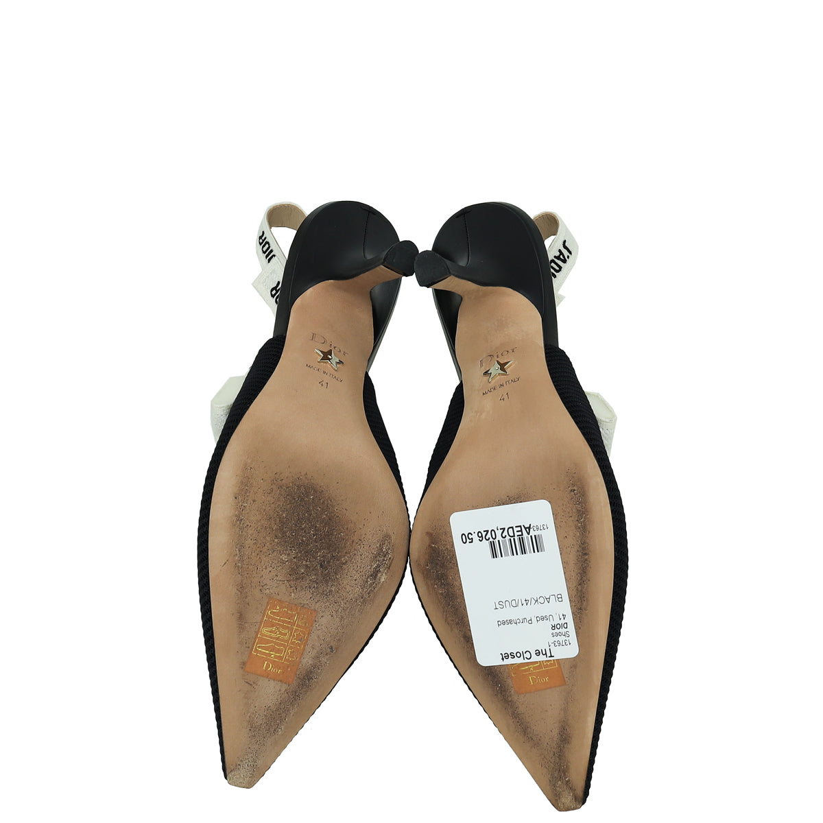 Christian Dior Black J'adior Technical Fabric Slingback Pump 41