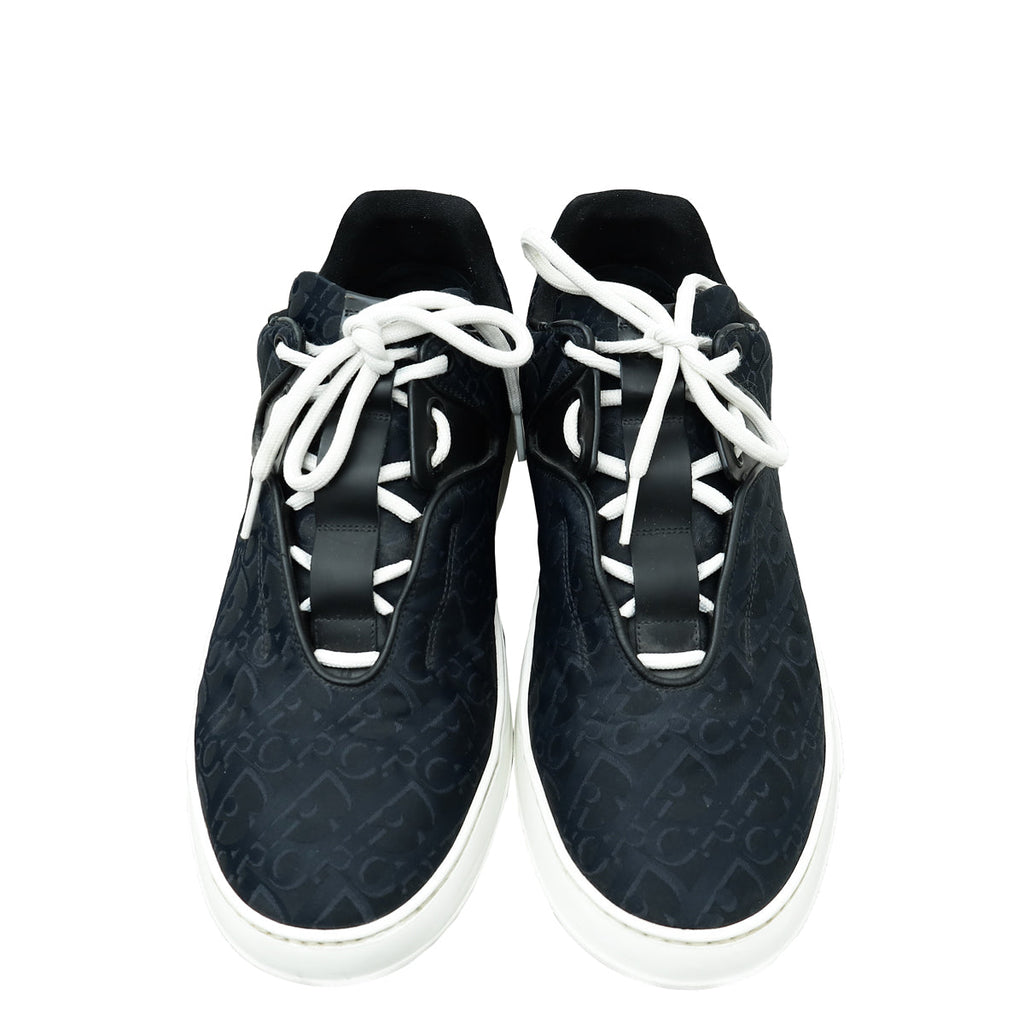 Christian Dior Bicolor Homme Oblique Nylon Lace Up Sneakers 42.5
