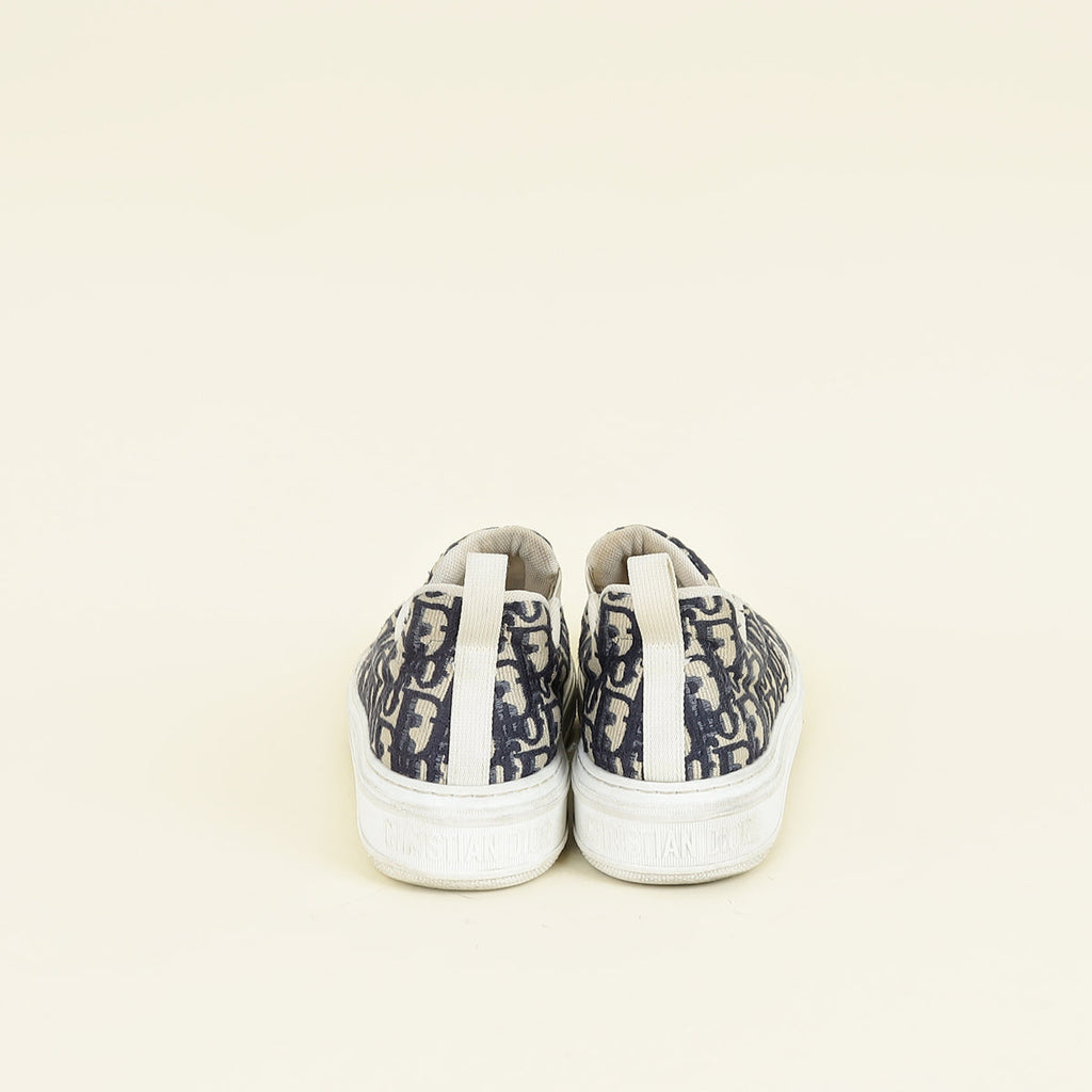 Christian Dior Blue Oblique Solar Slip On Sneaker 42