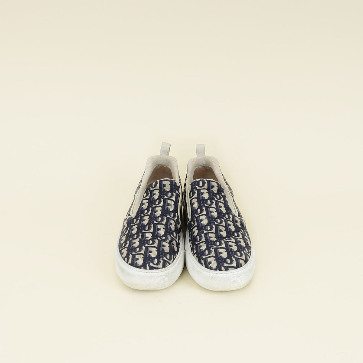 Christian Dior Blue Oblique Solar Slip On Sneaker 42