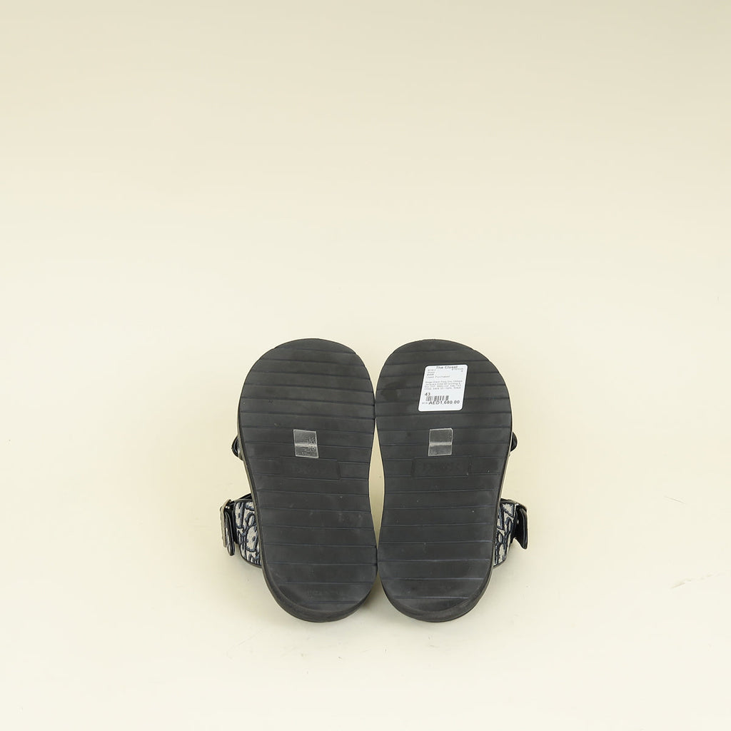 Christian Dior Tricolor Oblique Aqua Sandal (For Men) 43