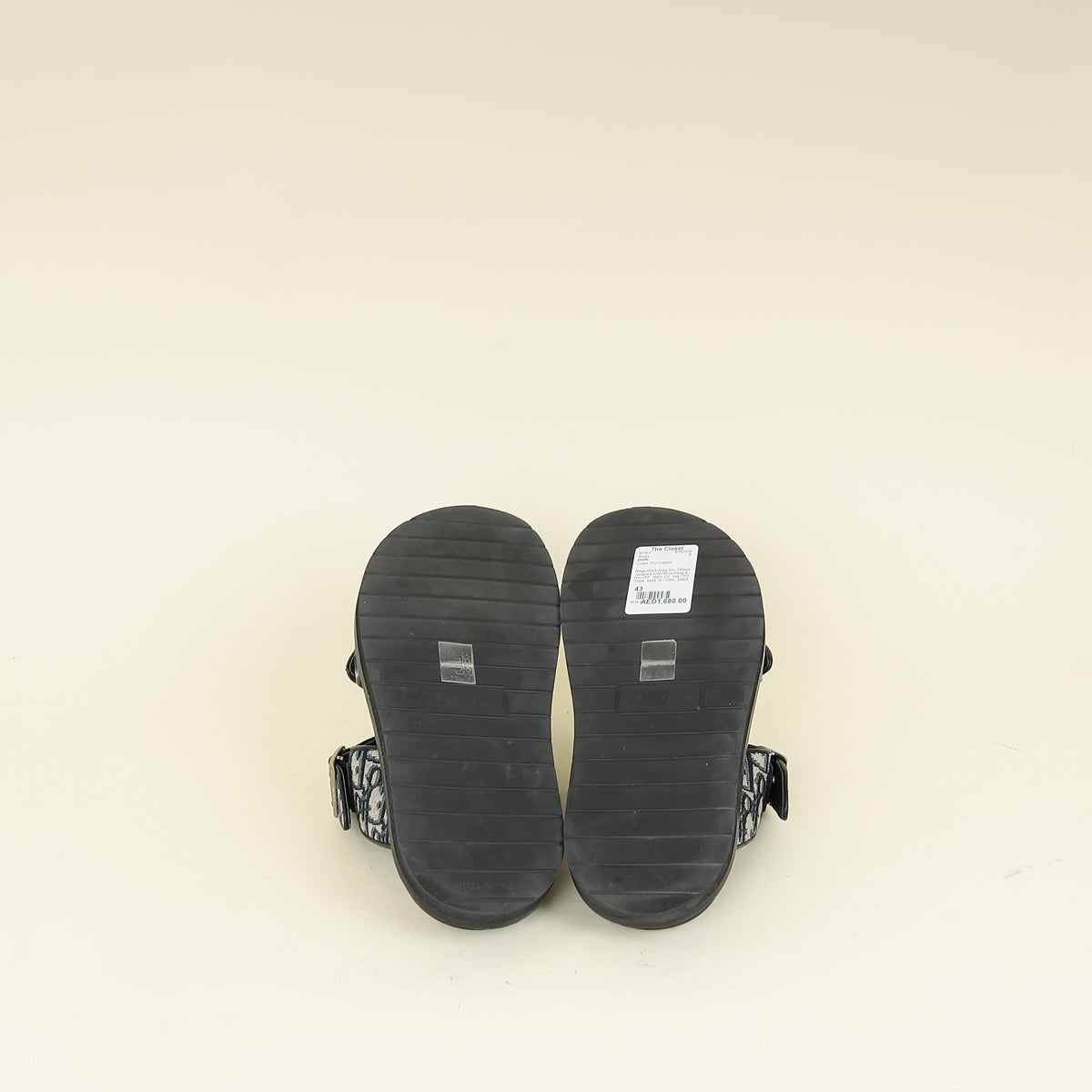 Christian Dior Tricolor Oblique Aqua Sandal (For Men) 43