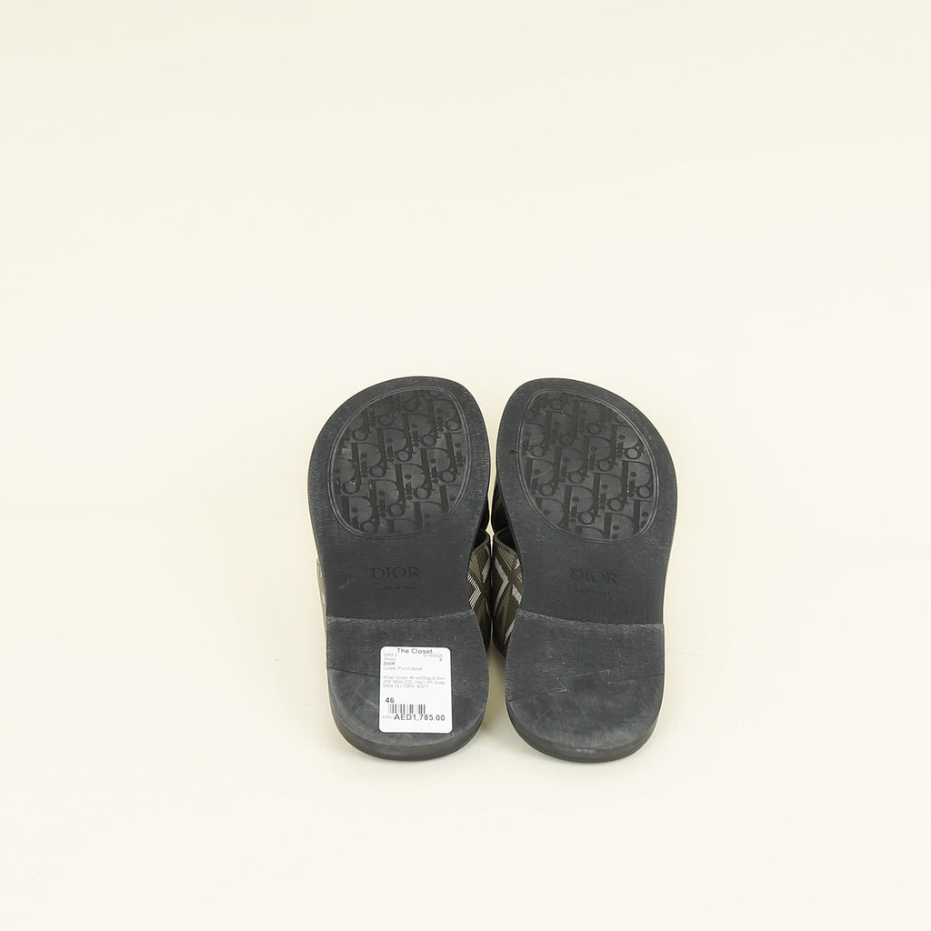 Christian Dior Khaki Green CD Diamond Alias Sandals