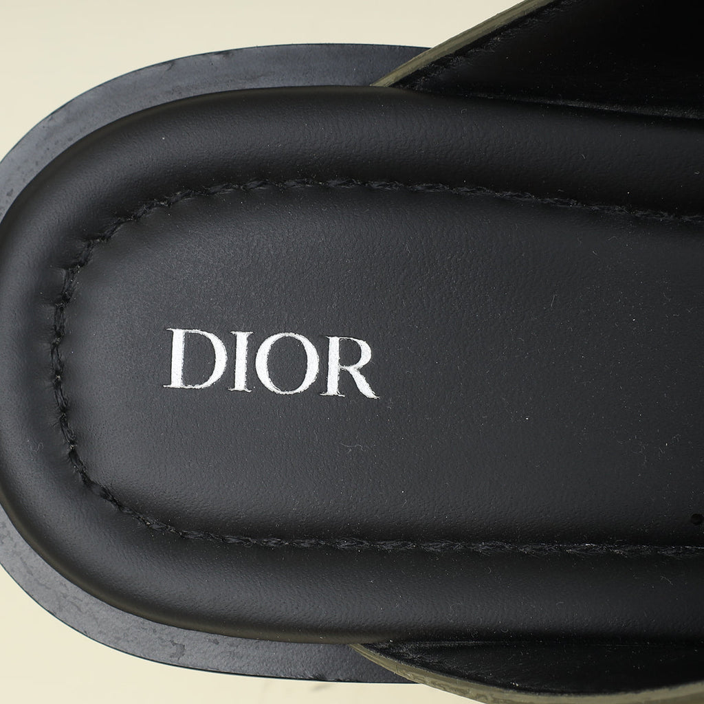 Christian Dior Khaki Green CD Diamond Alias Sandals