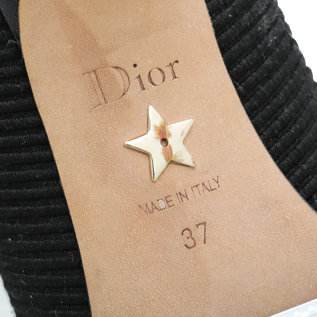 Christian Dior Black J'adior Technical Fabric Pump 37