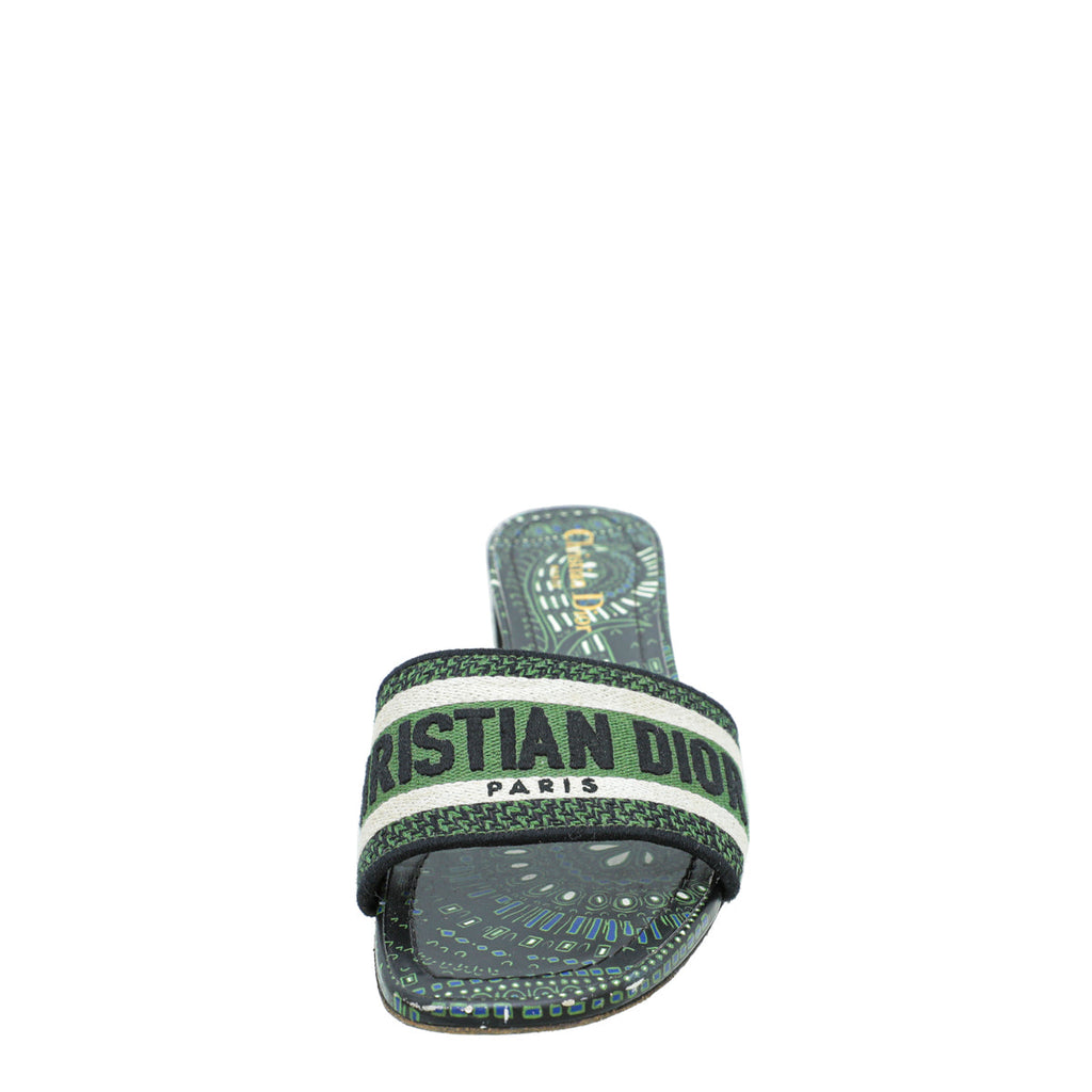 Christian Dior Bicolor Dway Heeled Slide 38