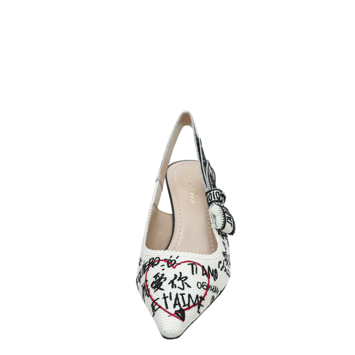 Christian Dior Bicolor J'adior Technical Dioramour Graffiti Slingback 38