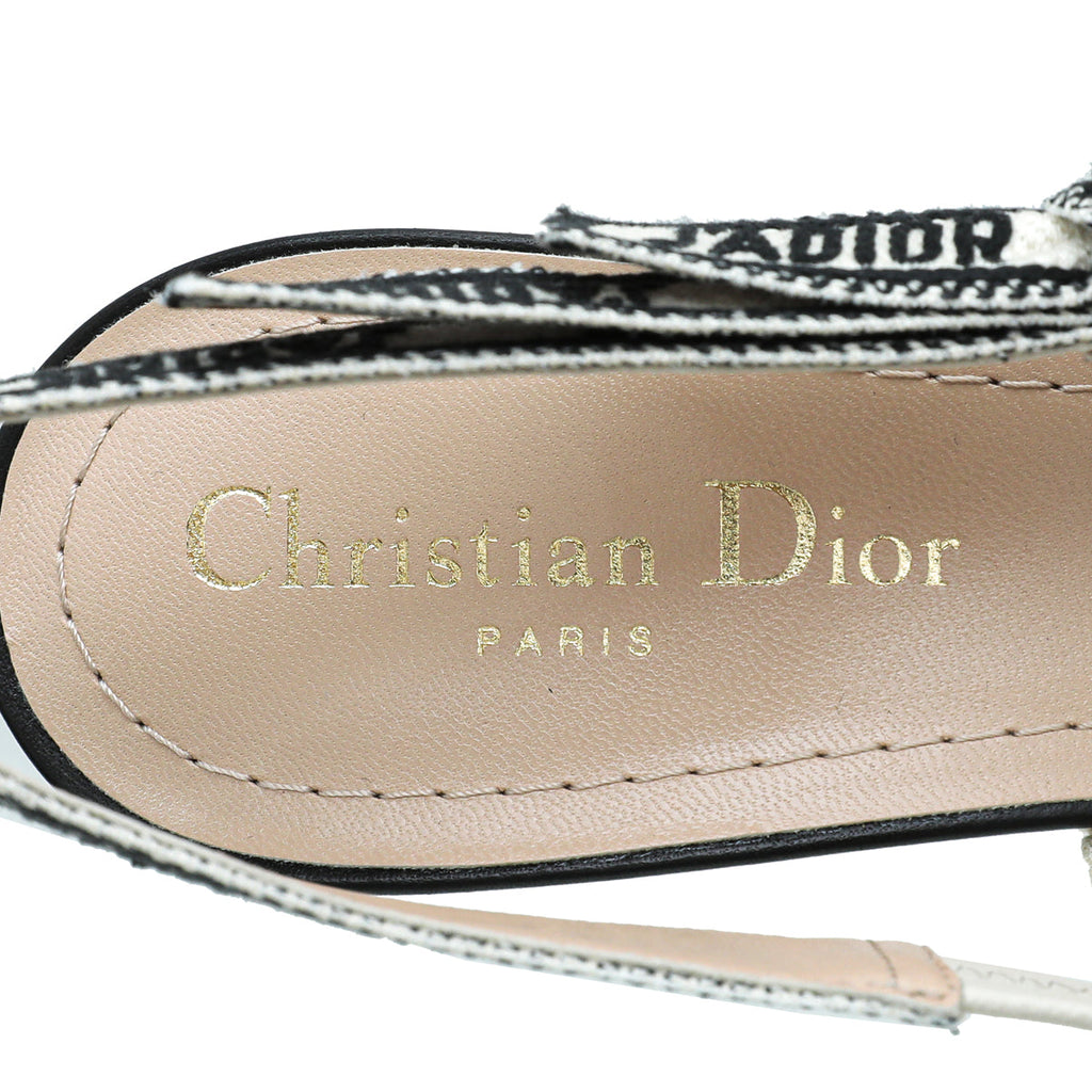 Christian Dior Bicolor J'adior Technical Dioramour Graffiti Slingback 38