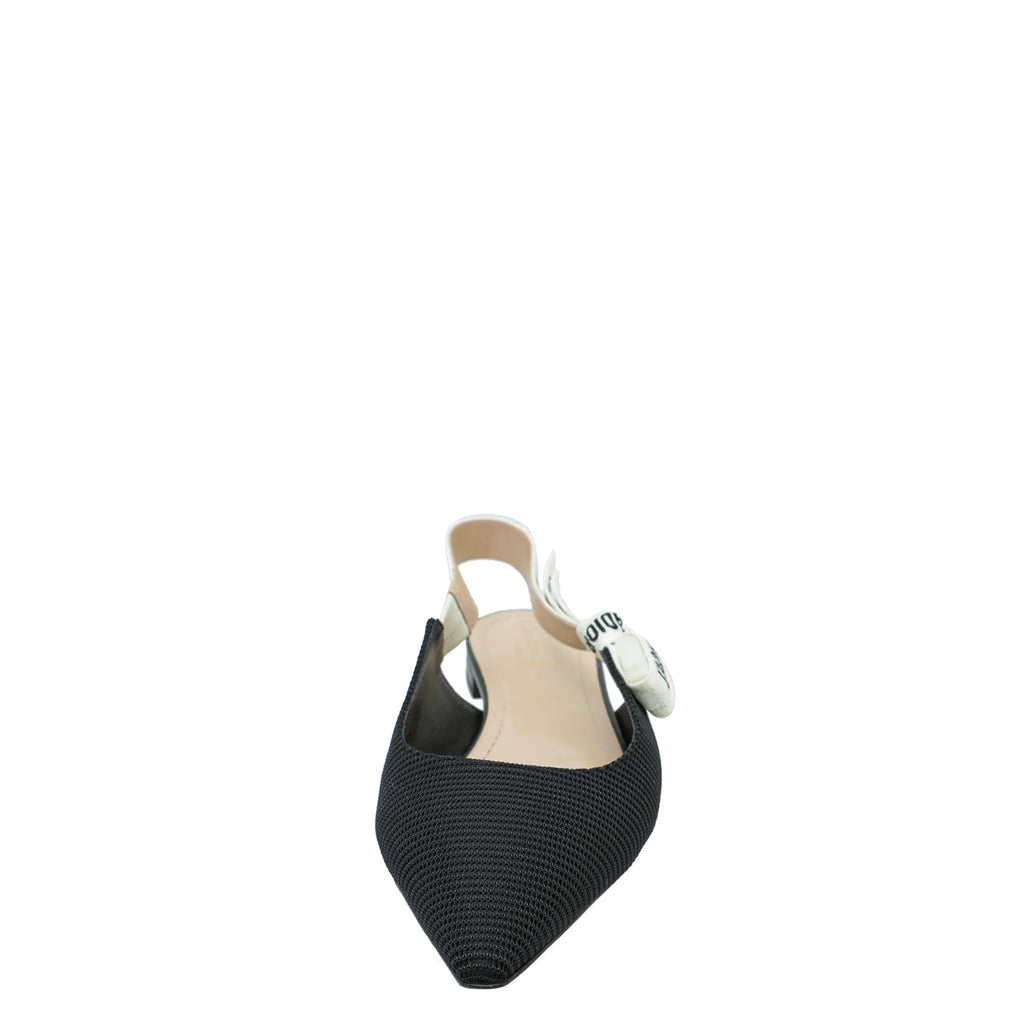 Christian Dior Black J'adior Technical Fabric Ballerina Flat 39.5