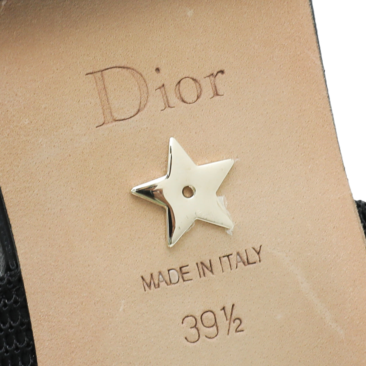 Christian Dior Black J'adior Technical Fabric Ballerina Flat 39.5