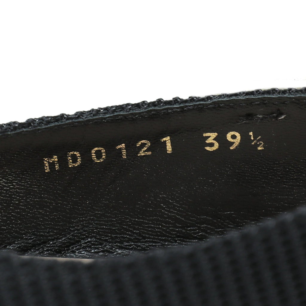 Christian Dior Black J'adior Technical Fabric Ballerina Flat 39.5