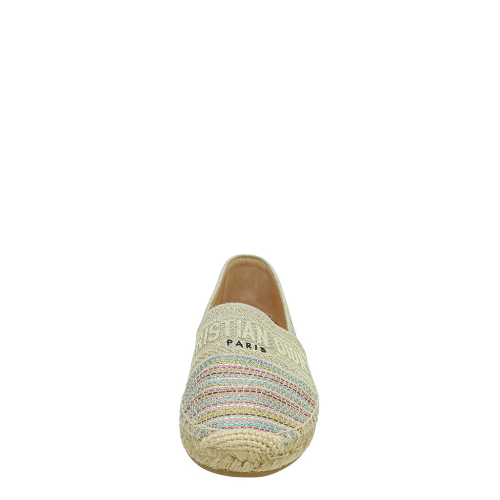 Christian Dior Metal Multicolor Romance Lurex Technical Granville Espadrille 39