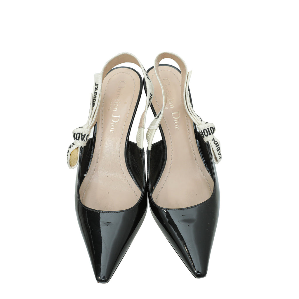 Christian Dior Black J'Adior Slingback Pumps 35