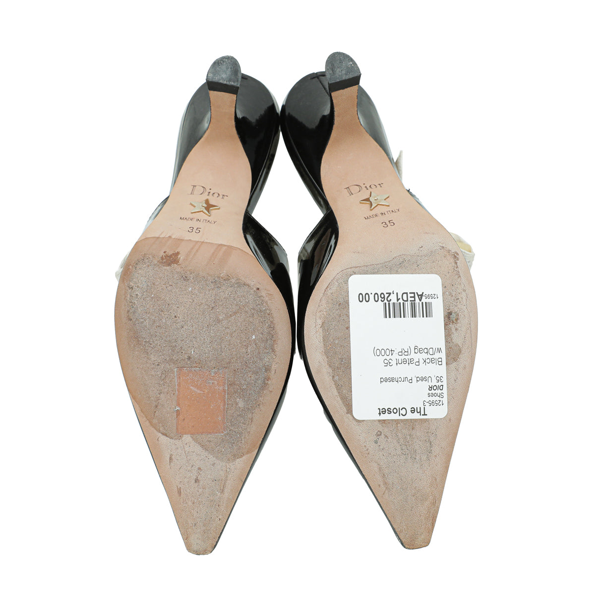 Christian Dior Black J'Adior Slingback Pumps 35