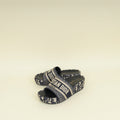 Christian Dior Navy Oblique Dway Platform Sandals 35