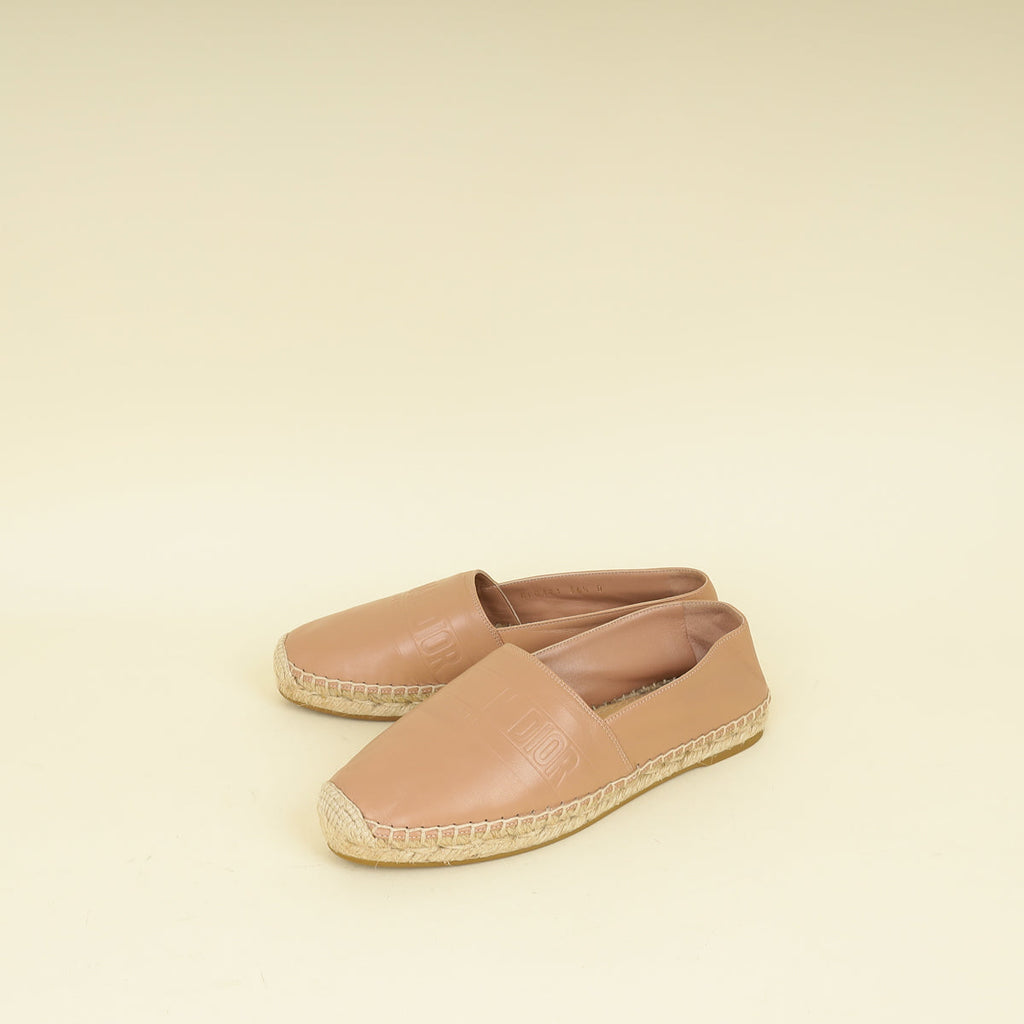 Christian Dior Nude Granville Lambskin Espadrille 36.5