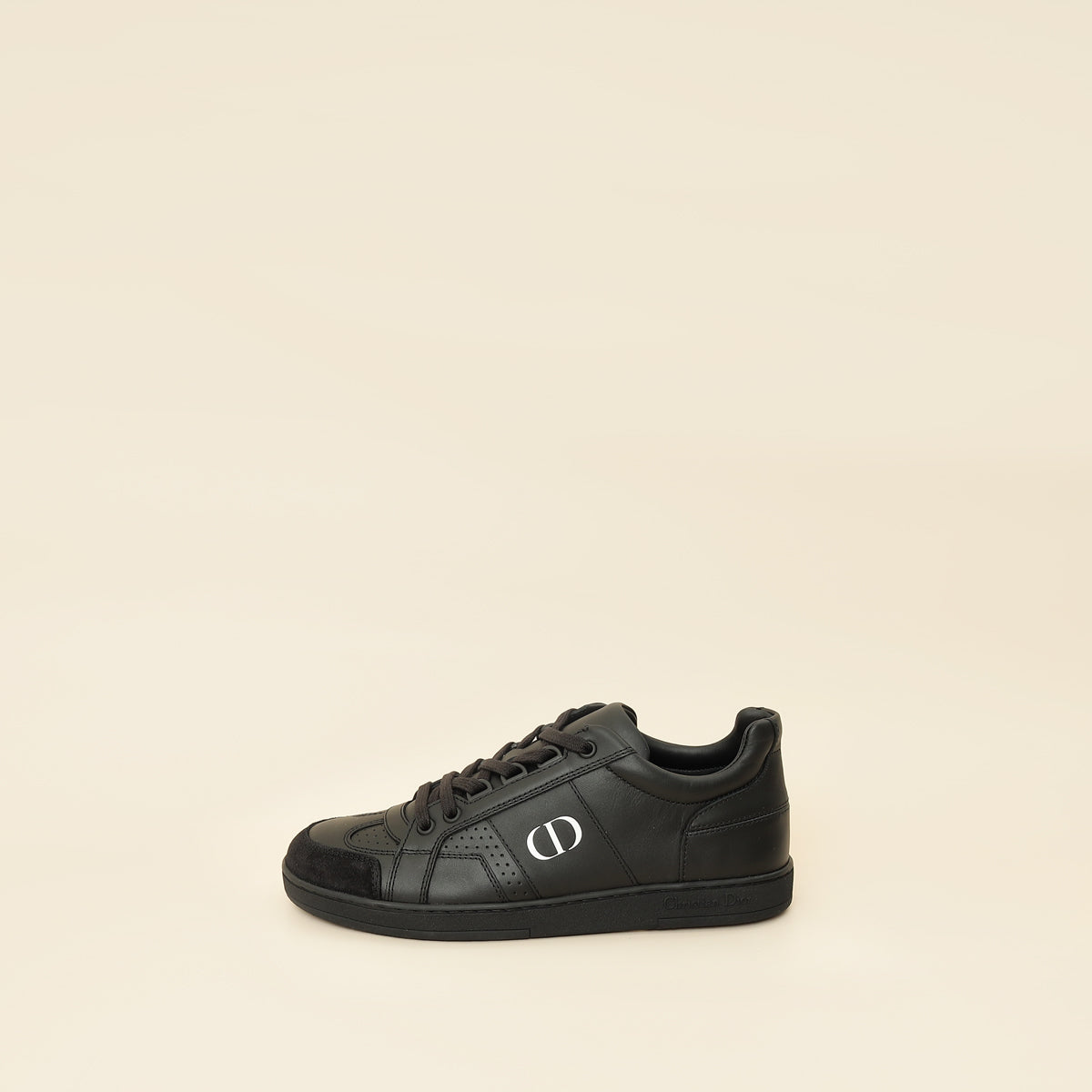 Christian Dior Black CD Lace Up Sneakers 36.5