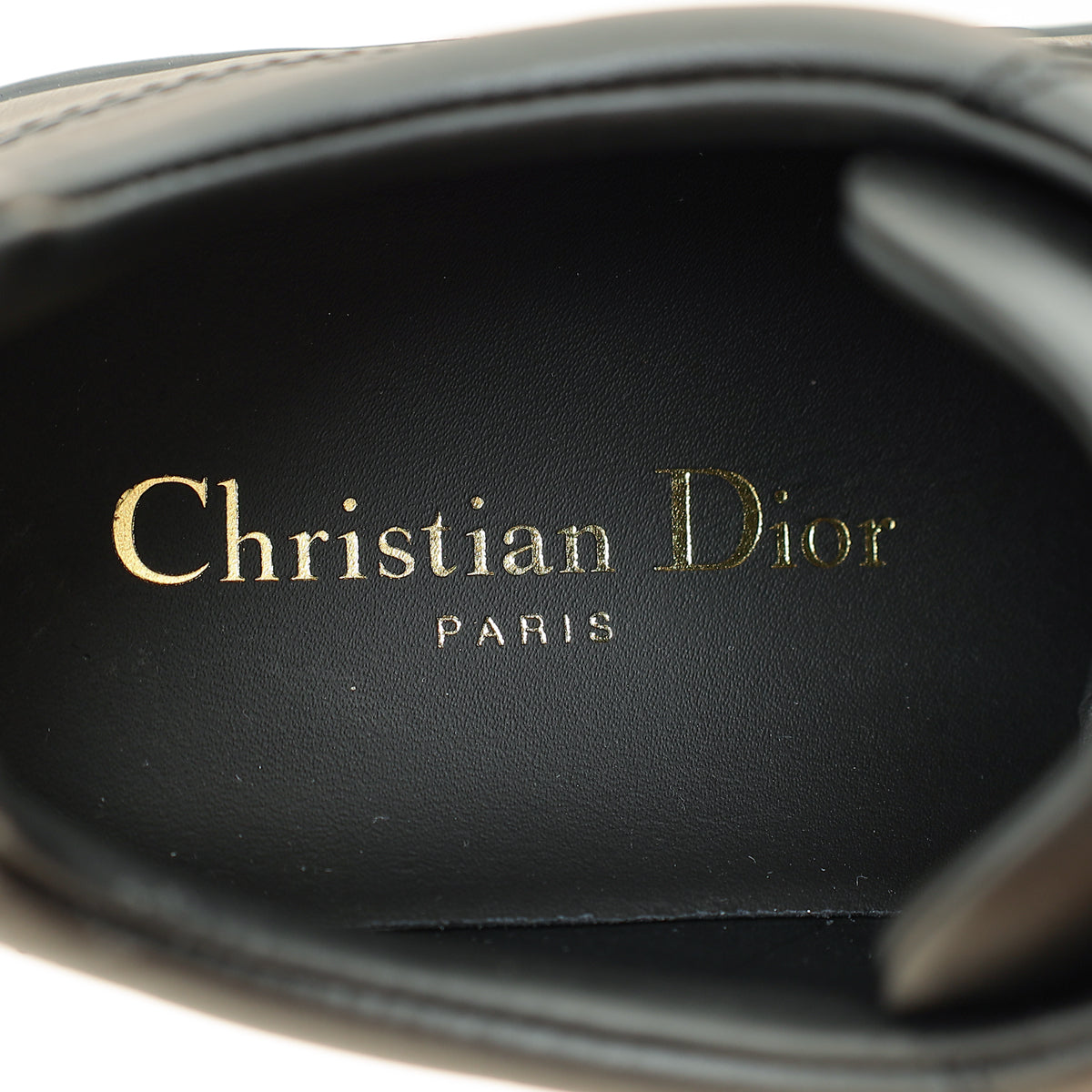 Christian Dior Black CD Lace Up Sneakers 36.5