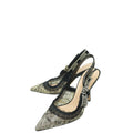 Christian Dior Bicolor Butterfly Motif Mesh Embroidered J'Adior Slingback 36