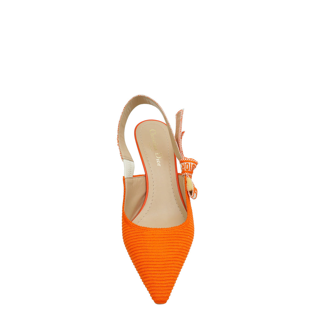 Christian Dior Orange J'Adior Technical Slingback Pump 37.5