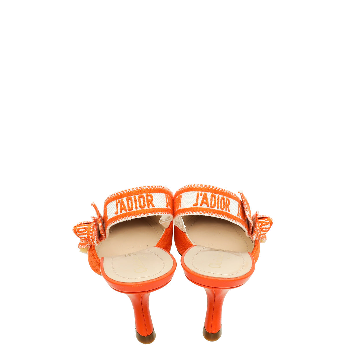 Christian Dior Orange J'Adior Technical Slingback Pump 37.5